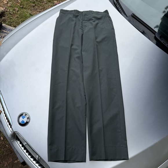 1967 Vietnam War AG 344 Men's Trousers Wool Tropical Poly Blend Issued 34 Long